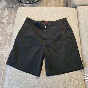 Robert Graham Shorts Black Walkin Classic Fit Casual Chino Sz 38 Belted …